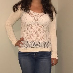 Beautiful white lace long sleeve